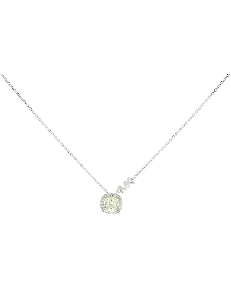 Deals ✔️ Michael Kors Sterling Silver Pavé Cushion-Cut Pendant Necklace | Necklaces 😀 1 Deals ✔️ Michael Kors Sterling Silver Pavé Cushion-Cut Pendant Necklace | Necklaces 😀