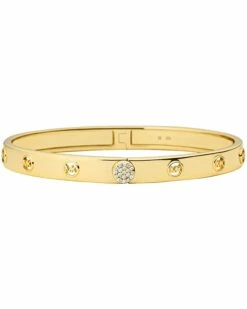 Deals 😉 Michael Kors Sterling Silver MK Logo Bangle Bracelet | Bracelets 🎉