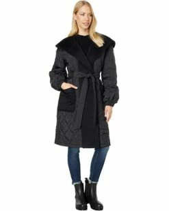 Flash Sale ⭐ MICHAEL Michael Kors Long Belted Wrap Quilt M425351FZ | 🧥 Coats & Outerwear 🔔