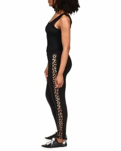 Discount 👏 MICHAEL Michael Kors Petite Cheetah Stripe Leggings | Pants 🥰 -Outlet Michael Kors Store 61 Osthb3sS. AC SR736920