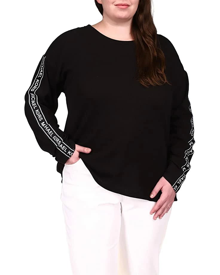Best Pirce ๐คฉ MICHAEL Michael Kors Plus Size Waffle Logotape Long Sleeve Top | ๐ Shirts & Tops โจ 1 Best Pirce ๐คฉ MICHAEL Michael Kors Plus Size Waffle Logotape Long Sleeve Top | ๐ Shirts & Tops โจ