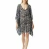 Best Sale 🎉 MICHAEL Michael Kors Diagonal Belt Print V-Neck Caftan Cover-Up | Swimwear ⌛