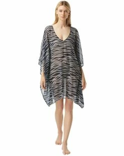 Best Sale 🎉 MICHAEL Michael Kors Diagonal Belt Print V-Neck Caftan Cover-Up | Swimwear ⌛