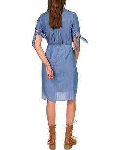 Best Sale 😀 MICHAEL Michael Kors Chambray Tie 👗 Dress | 👗 Dresses 👏 -Outlet Michael Kors Store 619mUeV2cbL. AC SR736920