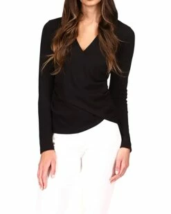 Cheapest 🌟 MICHAEL Michael Kors Petite Waffle Wrap Long Sleeve Top | 👚 Shirts & Tops 🌟