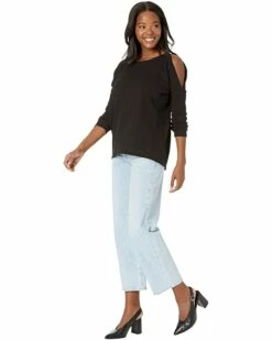 New ⭐ MICHAEL Michael Kors Waffle Stud Cold-Shoulder Top | 👚 Shirts & Tops ✔️ -Outlet Michael Kors Store 61GbEzv8GLL. AC SR736920