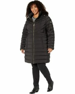 New 🎉 MICHAEL Michael Kors Plus Size Mixed Quilt Pattern Down M865095B74 | 🧥 Coats & Outerwear ⌛