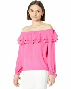 Promo 🔔 MICHAEL Michael Kors Petite Ruffle Peasant Top | 👕 Shirts & Tops 😀