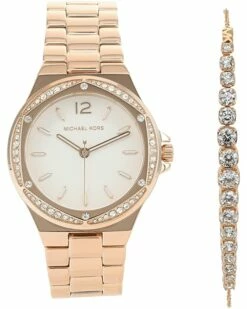 Brand new 🎁 Michael Kors MK1053SET - Lennox Gift Set 3 Hand Bracelet ⌚ Watch | Fashion ⌚ Watches 🤩
