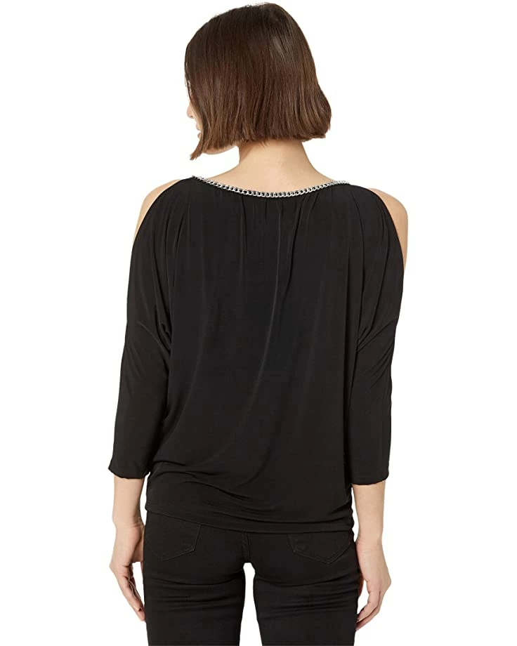 Cheap 👍 MICHAEL Michael Kors Petite Chain Neck Cold-Shoulder Top | 👚 Shirts & Tops 🎁 2 Cheap 👍 MICHAEL Michael Kors Petite Chain Neck Cold-Shoulder Top | 👚 Shirts & Tops 🎁 - Image 2