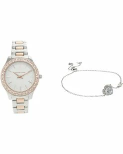 Cheap ❤️ Michael Kors MK1048 - Liliane Three Hand ⌚ Watch and Bracelet Gift Set | Fashion ⌚ Watches ❤️