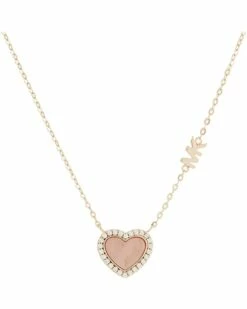 Discount ⭐ Michael Kors Kors Love Pave and Mother-of-Pearl Heart Pendant Necklace | Necklaces 😀