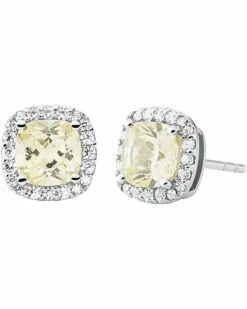 Buy 😀 Michael Kors Sterling Silver Pavé Cushion-Cut Stud Earrings ✨