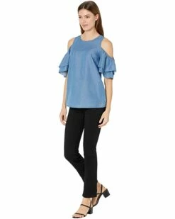 Discount 🌟 MICHAEL Michael Kors Tencel Cold-Shoulder Ruffle Top | 👕 Shirts & Tops ❤️ -Outlet Michael Kors Store 61wbNXTybgL. AC SR736920