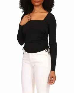 Discount 👏 MICHAEL Michael Kors Square Neck Ruched Long Sleeve Top | 👕 Shirts & Tops 🧨