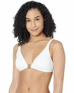 Outlet 👏 MICHAEL Michael Kors Essentials Solid Triangle 👙 Bikini Top | Swimwear 🛒 -Outlet Michael Kors Store 716RP8pfjHL. AC SR736920