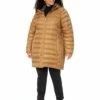 Cheapest ⌛ MICHAEL Michael Kors Plus Size Long Zip Front Down Packable M865169B63 | 🧥 Coats & Outerwear 🎁