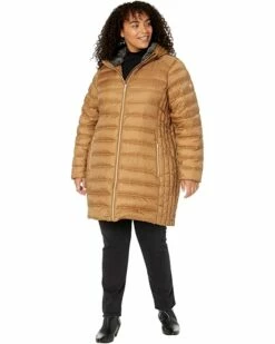 Cheapest โ MICHAEL Michael Kors Plus Size Long Zip Front Down Packable M865169B63 | ๐งฅ Coats & Outerwear ๐