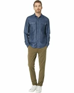 Best Pirce ⌛ Michael Kors Long Sleeve Cotton Linen Dobby | 👚 Shirts & Tops 😍 -Outlet Michael Kors Store 719CfuuHpiS. AC SR736920