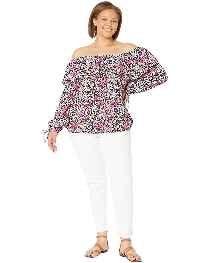 Outlet ๐งจ MICHAEL Michael Kors Plus Size Floral Ruffle Peasant Top | ๐ Shirts & Tops ๐ 4 Outlet ๐งจ MICHAEL Michael Kors Plus Size Floral Ruffle Peasant Top | ๐ Shirts & Tops ๐ - Image 4