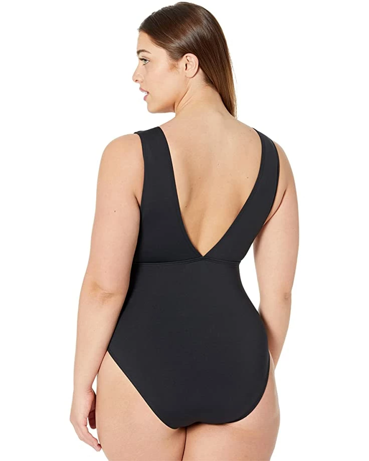 Discount ๐ MICHAEL Michael Kors Essentials Surplice Plunge One-Piece | Swimwear ๐ 2 Discount ๐ MICHAEL Michael Kors Essentials Surplice Plunge One-Piece | Swimwear ๐ - Image 2