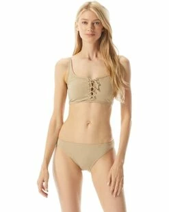 New ✔️ MICHAEL Michael Kors Essentials Lace Front 👙 Bikini Top | Swimwear ✨ -Outlet Michael Kors Store 71GbEnxpyjL. AC SR736920