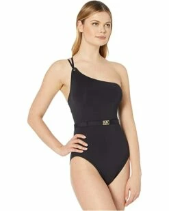 Top 10 ⌛ MICHAEL Michael Kors Logo Solids One Shoulder One-Piece | Swimwear ✨ -Outlet Michael Kors Store 71KXjmLpImL. AC SR736920