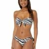 Outlet ⭐ MICHAEL Michael Kors Reversible Zebra Reversible Tie Front Bandeau | Swimwear ⌛