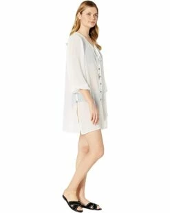 Discount ✔️ MICHAEL Michael Kors Solid Logo Chain Button Front Cover-Up Top | Swimwear ⌛ 7 Discount ✔️ MICHAEL Michael Kors Solid Logo Chain Button Front Cover-Up Top | Swimwear ⌛ -Outlet Michael Kors Store 71MR3OUJvbL. AC SR736920