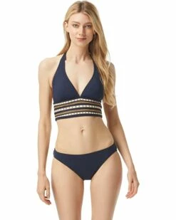 Outlet 😍 MICHAEL Michael Kors Chain Border Halter 👙 Bikini Top | Swimwear 🧨