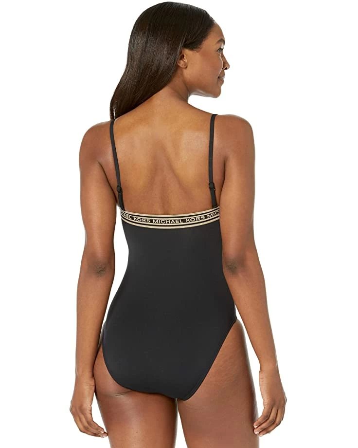 Cheap ๐ MICHAEL Michael Kors Logo Elastic Solids Square Neck One-Piece | Swimwear โ๏ธ 2 Cheap ๐ MICHAEL Michael Kors Logo Elastic Solids Square Neck One-Piece | Swimwear โ๏ธ - Image 2