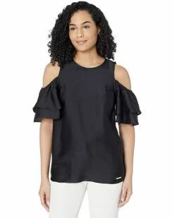 Outlet 👏 MICHAEL Michael Kors Satin Cold-Shoulder Top | 👚 Shirts & Tops 🤩