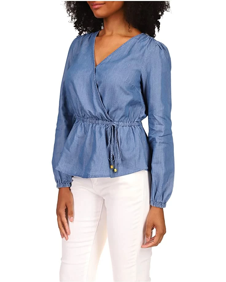 Coupon 🔥 MICHAEL Michael Kors Long Sleeve Wrap Top | 👕 Shirts & Tops ✔️ 2 Coupon 🔥 MICHAEL Michael Kors Long Sleeve Wrap Top | 👕 Shirts & Tops ✔️ - Image 2