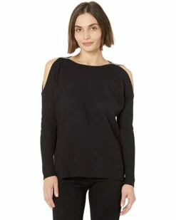 Cheapest 🧨 MICHAEL Michael Kors Petite Waffle Stud Cold-Shoulder Top | 👚 Shirts & Tops ❤️