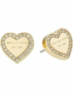 Buy 🥰 Michael Kors Crystal Heart Studs Earrings 💯