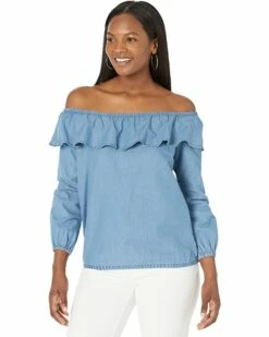 Promo 🔔 MICHAEL Michael Kors Tencel Ruffle Top | 👕 Shirts & Tops 👏