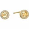 Wholesale 🔔 Michael Kors Precious Metal-Plated Sterling Silver Pavé Logo Studs Earrings 🔔