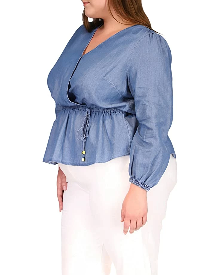 Best Sale ๐คฉ MICHAEL Michael Kors Plus Size Long Sleeve Wrap Top | ๐ Shirts & Tops โ 2 Best Sale ๐คฉ MICHAEL Michael Kors Plus Size Long Sleeve Wrap Top | ๐ Shirts & Tops โ - Image 2