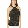 Buy 🎁 MICHAEL Michael Kors Floral Flounce Halter | 👚 Shirts & Tops ❤️