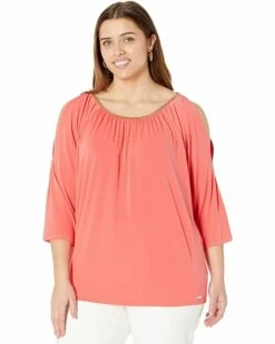 Best deal ๐ MICHAEL Michael Kors Plus Size Chain Neck Cold-Shoulder Top | ๐ Shirts & Tops ๐ฅ