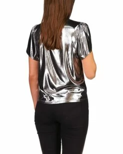 Discount 👍 MICHAEL Michael Kors Petite Foil Jersey Petal Sleeve Top | 👕 Shirts & Tops 👏 -Outlet Michael Kors Store 71lYvz3kKGL. AC SR736920