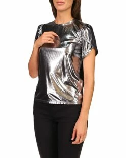 Discount 👍 MICHAEL Michael Kors Petite Foil Jersey Petal Sleeve Top | 👕 Shirts & Tops 👏