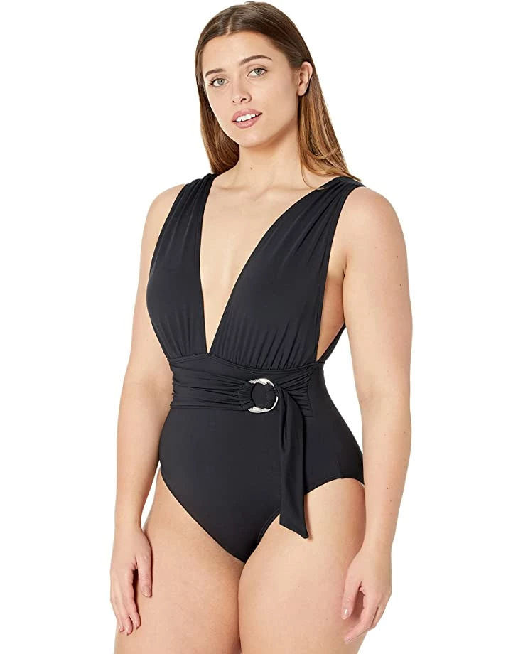 Discount ๐ MICHAEL Michael Kors Essentials Surplice Plunge One-Piece | Swimwear ๐ 1 Discount ๐ MICHAEL Michael Kors Essentials Surplice Plunge One-Piece | Swimwear ๐