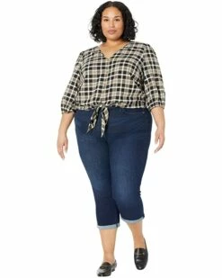 Best Pirce ❤️ MICHAEL Michael Kors Plus Size Yarn-Dye Flannel Tie Front Top | 👚 Shirts & Tops 👏 -Outlet Michael Kors Store 71vcETtkkzL. AC SR736920