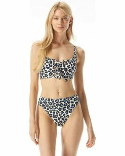 Brand new ๐งจ MICHAEL Michael Kors Leopard Lace-Up Bralette Top | Swimwear โจ