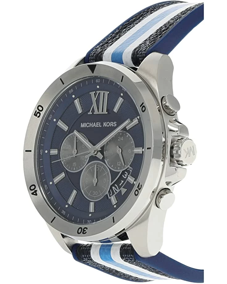 Outlet 🎁 Michael Kors MK8950 - Brecken Chronograph Silicone Strap with Admiral Blue PVC Inlay ⌚ Watch | Fashion ⌚ Watches 🌟 2 Outlet 🎁 Michael Kors MK8950 - Brecken Chronograph Silicone Strap with Admiral Blue PVC Inlay ⌚ Watch | Fashion ⌚ Watches 🌟 - Image 2