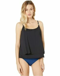 Wholesale 🔥 MICHAEL Michael Kors Iconic Solids Double Layer Tankini Top | Swimwear 🎉