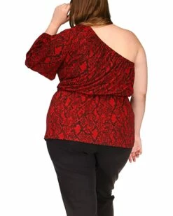 Best Pirce 🥰 MICHAEL Michael Kors Plus Size Python One Shoulder Tunic | 👚 Shirts & Tops ❤️ -Outlet Michael Kors Store 812Mk9bApeL. AC SR736920