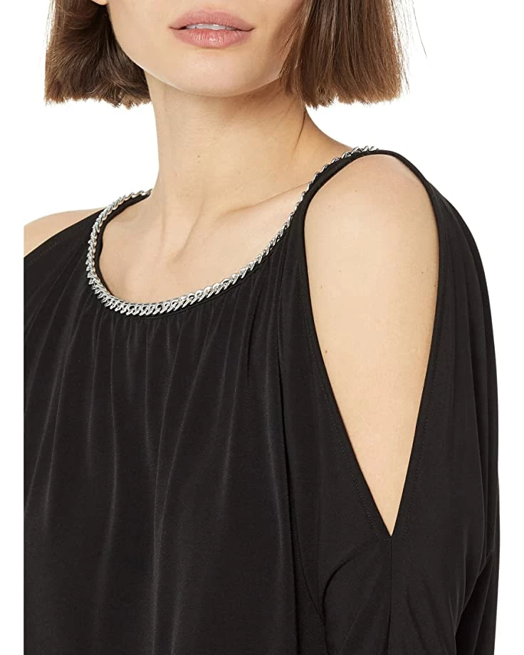 Cheap 👍 MICHAEL Michael Kors Petite Chain Neck Cold-Shoulder Top | 👚 Shirts & Tops 🎁 3 Cheap 👍 MICHAEL Michael Kors Petite Chain Neck Cold-Shoulder Top | 👚 Shirts & Tops 🎁 - Image 3