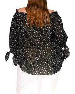 Promo 👍 MICHAEL Michael Kors Plus Size Off Shoulder Top | 👚 Shirts & Tops 🧨 -Outlet Michael Kors Store 819 MLXtRvL. AC SR736920